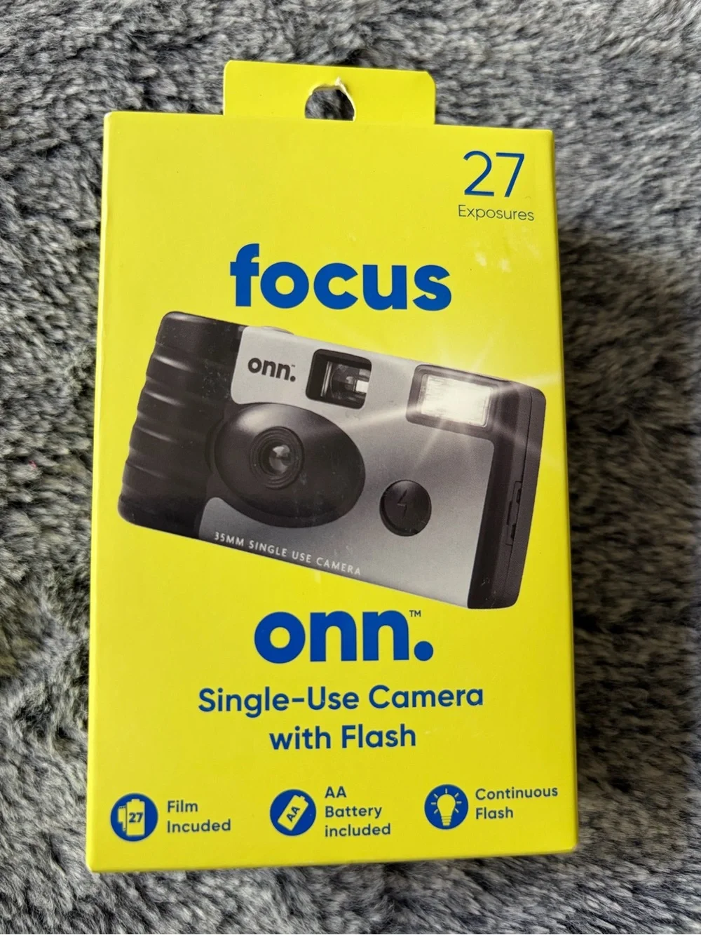 Onn. Focus Single-Use Film Camera in Yellow